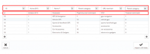Импорт категорий товаров в PrestaShop: шаг 6